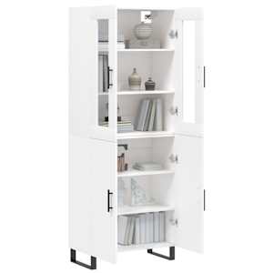 Skříň highboard bílá 69,5 x 34 x 180 cm kompozitní dřevo - obrázek 3