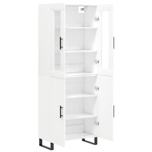 Skříň highboard bílá 69,5 x 34 x 180 cm kompozitní dřevo - obrázek 4