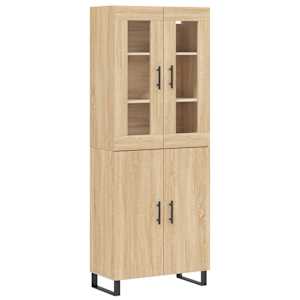 Skříň highboard dub sonoma 69,5 x 34 x 180 cm kompozitní dřevo - obrázek 2