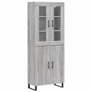 Skříň highboard šedá sonoma 69,5 x 34 x 180 cm kompozitní dřevo - obrázek 2