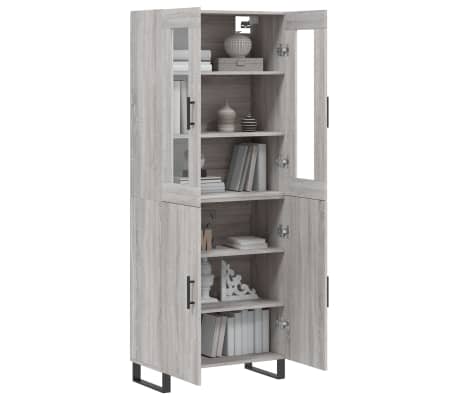 vidaXL Highboard Grau Sonoma 69,5x34x180 cm Holzwerkstoff