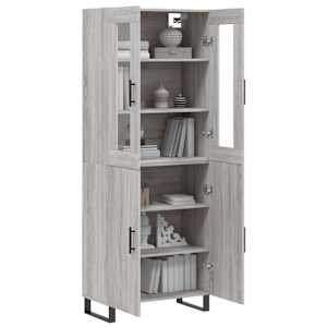 Skříň highboard šedá sonoma 69,5 x 34 x 180 cm kompozitní dřevo - obrázek 3