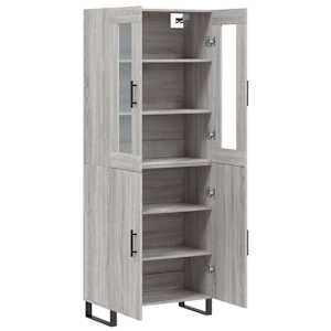 Skříň highboard šedá sonoma 69,5 x 34 x 180 cm kompozitní dřevo - obrázek 4