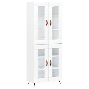 Skříň highboard bílá 69,5 x 34 x 180 cm kompozitní dřevo - obrázek 2