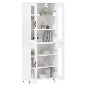 Skříň highboard bílá 69,5 x 34 x 180 cm kompozitní dřevo - obrázek 3