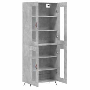 Skříň highboard betonově šedá 69,5x34x180 cm kompozitní dřevo - obrázek 4