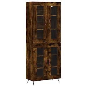 Skříň highboard kouřový dub 69,5 x 34 x 180 cm kompozitní dřevo - obrázek 2