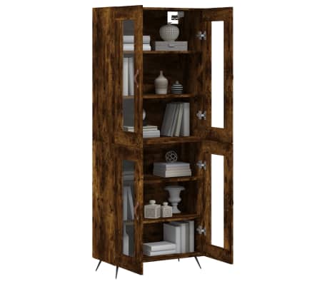 vidaXL Skříň highboard kouřový dub 69,5 x 34 x 180 cm kompozitní dřevo