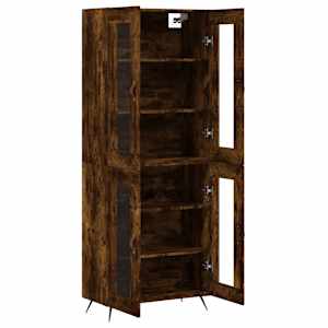 Skříň highboard kouřový dub 69,5 x 34 x 180 cm kompozitní dřevo - obrázek 4