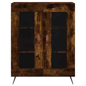 Skříň highboard kouřový dub 69,5 x 34 x 180 cm kompozitní dřevo - obrázek 8