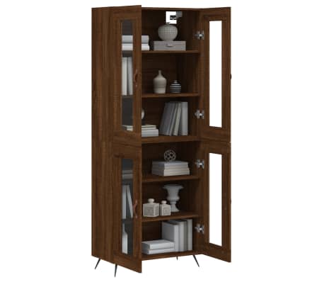 vidaXL Dulap înalt, stejar maro, 69,5x34x180 cm, lemn compozit