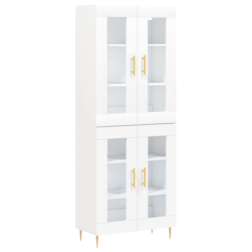 vidaXL Skříň highboard bílá 69,5 x 34 x 180 cm kompozitní dřevo