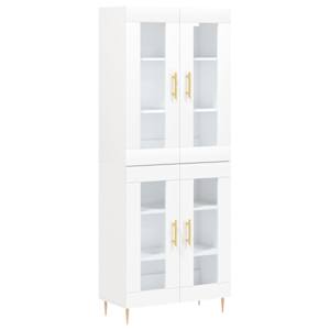Skříň highboard bílá 69,5 x 34 x 180 cm kompozitní dřevo - obrázek 2