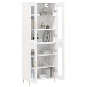 Skříň highboard bílá 69,5 x 34 x 180 cm kompozitní dřevo - obrázek 3