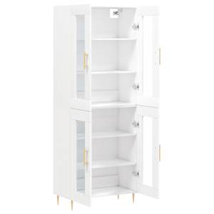 Skříň highboard bílá 69,5 x 34 x 180 cm kompozitní dřevo - obrázek 4