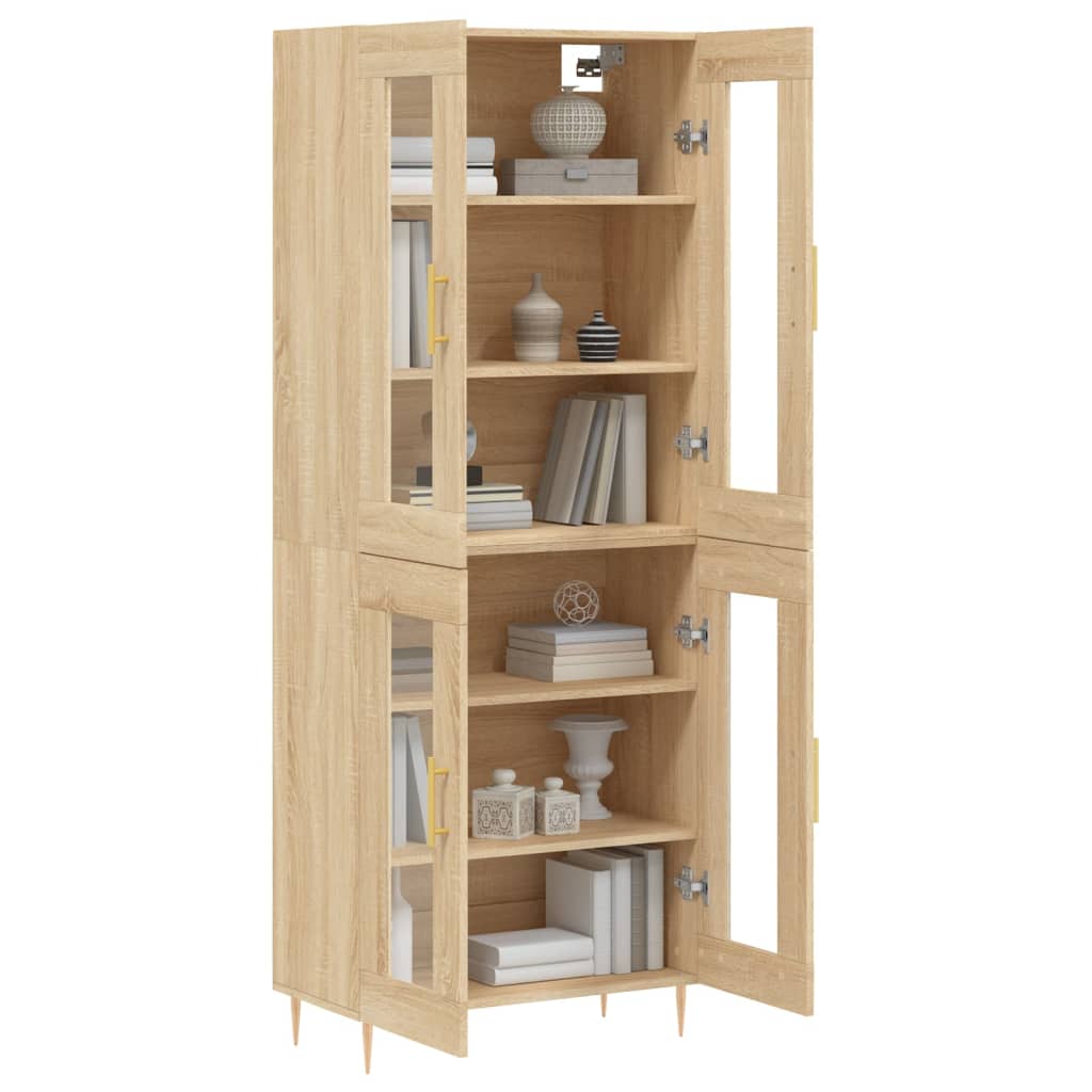 vidaXL Buffet haut Chêne sonoma 69,5x34x180 cm Bois d'ingénierie