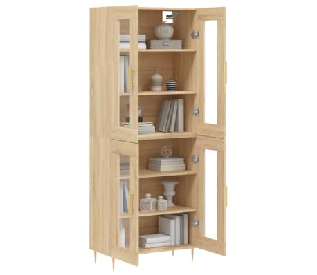 vidaXL Highboard Sonoma-Eiche 69,5x34x180 cm Holzwerkstoff