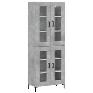 Skříň highboard betonově šedá 69,5x34x180 cm kompozitní dřevo - obrázek 2