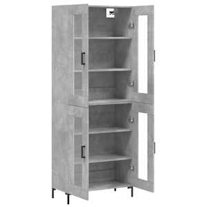 Skříň highboard betonově šedá 69,5x34x180 cm kompozitní dřevo - obrázek 4