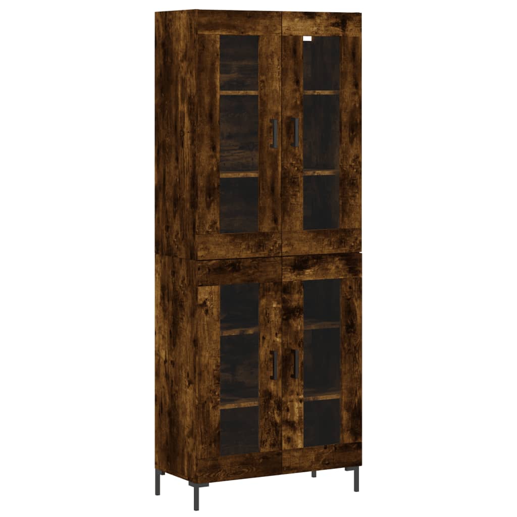 vidaXL Skříň highboard kouřový dub 69,5 x 34 x 180 cm kompozitní dřevo