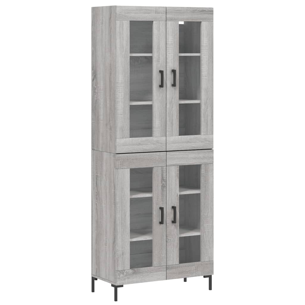 vidaXL Skříň highboard šedá sonoma 69,5 x 34 x 180 cm kompozitní dřevo