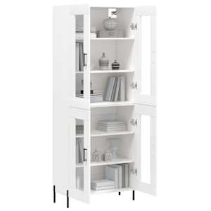 Skříň highboard bílá 69,5 x 34 x 180 cm kompozitní dřevo - obrázek 3