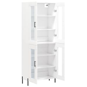 Skříň highboard bílá 69,5 x 34 x 180 cm kompozitní dřevo - obrázek 4