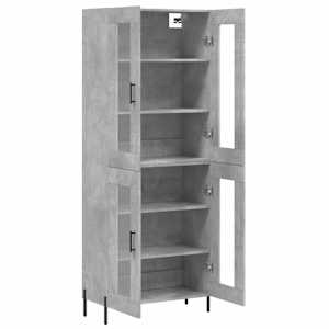 Skříň highboard betonově šedá 69,5x34x180 cm kompozitní dřevo - obrázek 4