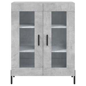 Skříň highboard betonově šedá 69,5x34x180 cm kompozitní dřevo - obrázek 8