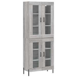 Skříň highboard šedá sonoma 69,5 x 34 x 180 cm kompozitní dřevo - obrázek 2