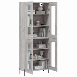 Skříň highboard šedá sonoma 69,5 x 34 x 180 cm kompozitní dřevo - obrázek 3