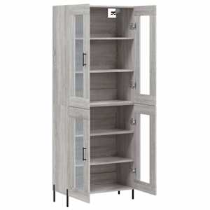 Skříň highboard šedá sonoma 69,5 x 34 x 180 cm kompozitní dřevo - obrázek 4