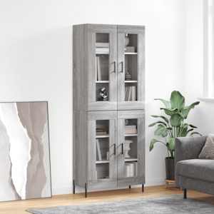 Skříň highboard šedá sonoma 69,5 x 34 x 180 cm kompozitní dřevo - obrázek 1
