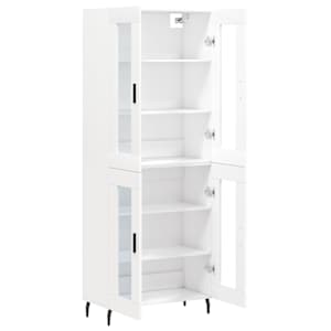Skříň highboard bílá 69,5 x 34 x 180 cm kompozitní dřevo - obrázek 4
