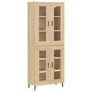 Skříň highboard dub sonoma 69,5 x 34 x 180 cm kompozitní dřevo - obrázek 2