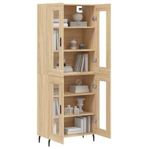 Skříň highboard dub sonoma 69,5 x 34 x 180 cm kompozitní dřevo - obrázek 3