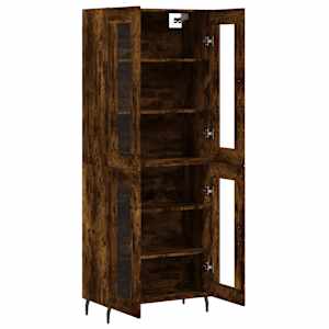 Skříň highboard kouřový dub 69,5 x 34 x 180 cm kompozitní dřevo - obrázek 4