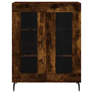 Skříň highboard kouřový dub 69,5 x 34 x 180 cm kompozitní dřevo - obrázek 8