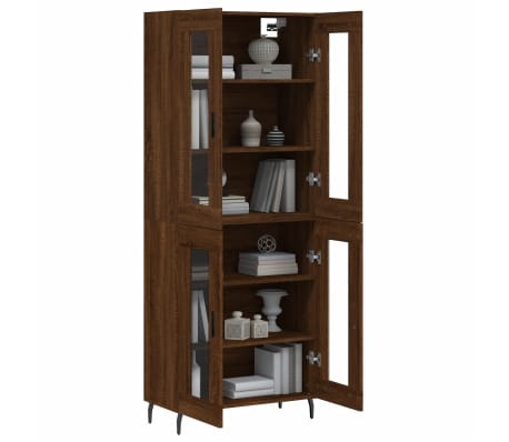 vidaXL Highboard Braun Eichen-Optik 69,5x34x180 cm Holzwerkstoff