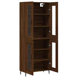 Skříň highboard hnědý dub 69,5 x 34 x 180 cm kompozitní dřevo - obrázek 4