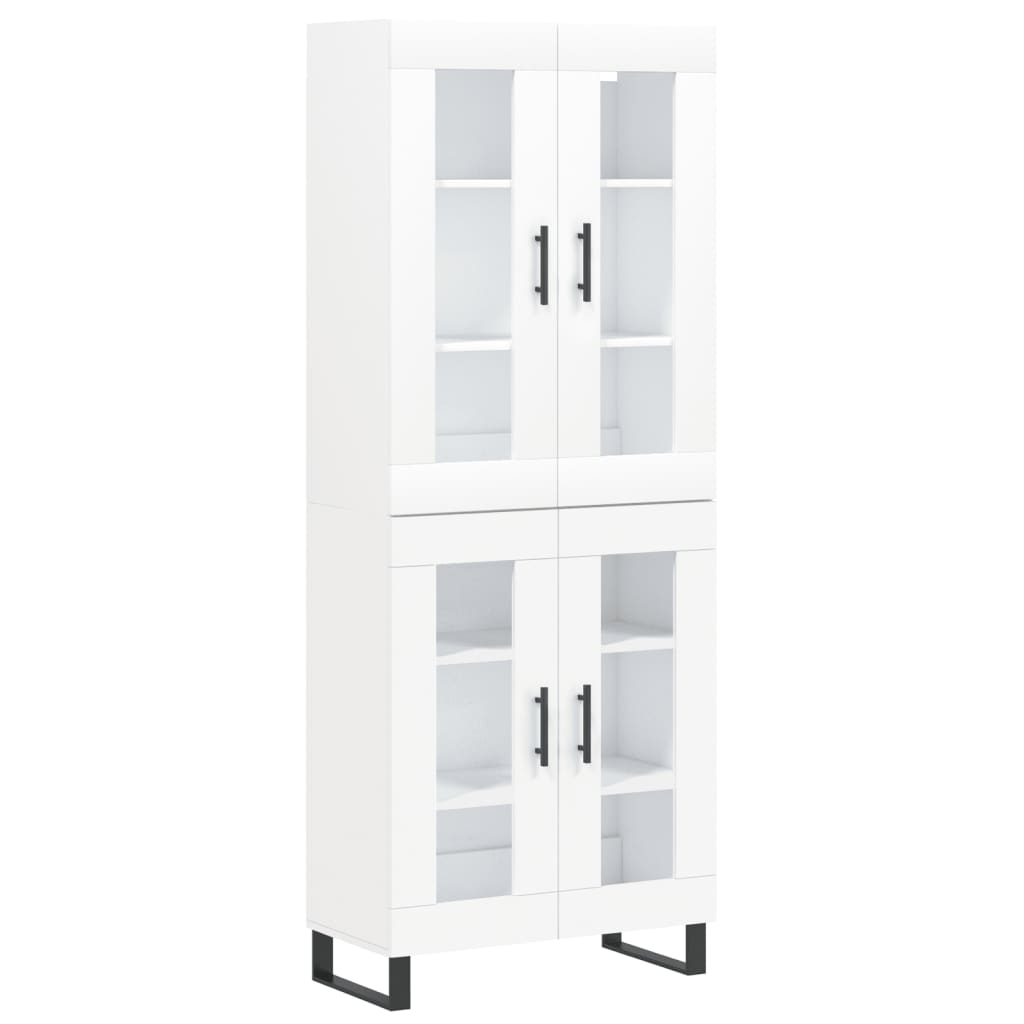 vidaXL Skříň highboard bílá 69,5 x 34 x 180 cm kompozitní dřevo