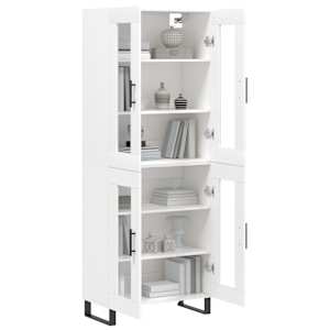 Skříň highboard bílá 69,5 x 34 x 180 cm kompozitní dřevo - obrázek 3
