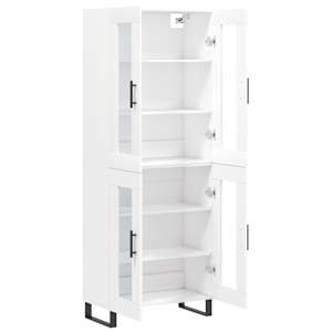 Skříň highboard bílá 69,5 x 34 x 180 cm kompozitní dřevo - obrázek 4