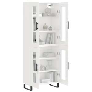 vidaXL Dulap &icirc;nalt, alb extralucios, 69,5x34x180 cm, lemn compozit