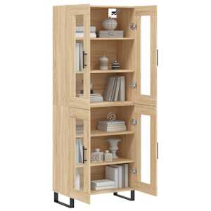 Skříň highboard dub sonoma 69,5 x 34 x 180 cm kompozitní dřevo - obrázek 3