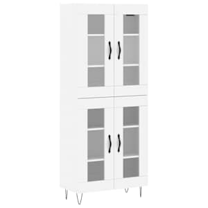 Skříň highboard bílá 69,5 x 34 x 180 cm kompozitní dřevo - obrázek 2