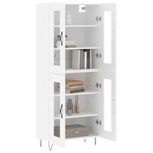 Skříň highboard bílá 69,5 x 34 x 180 cm kompozitní dřevo - obrázek 3