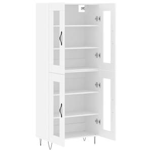 Skříň highboard bílá 69,5 x 34 x 180 cm kompozitní dřevo - obrázek 4
