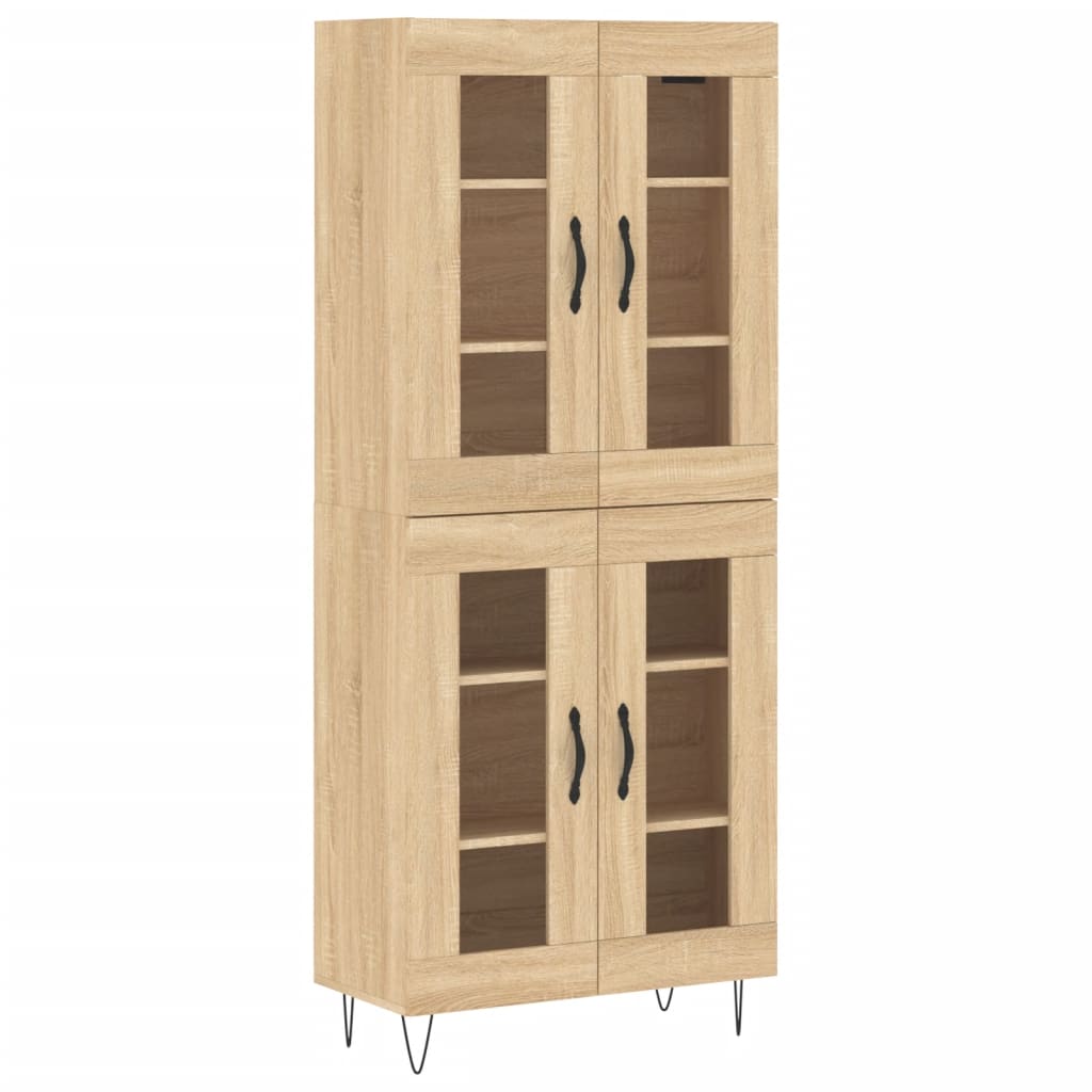 vidaXL Skříň highboard dub sonoma 69,5 x 34 x 180 cm kompozitní dřevo