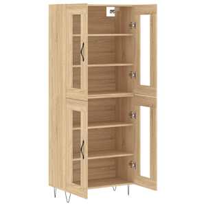 Skříň highboard dub sonoma 69,5 x 34 x 180 cm kompozitní dřevo - obrázek 4